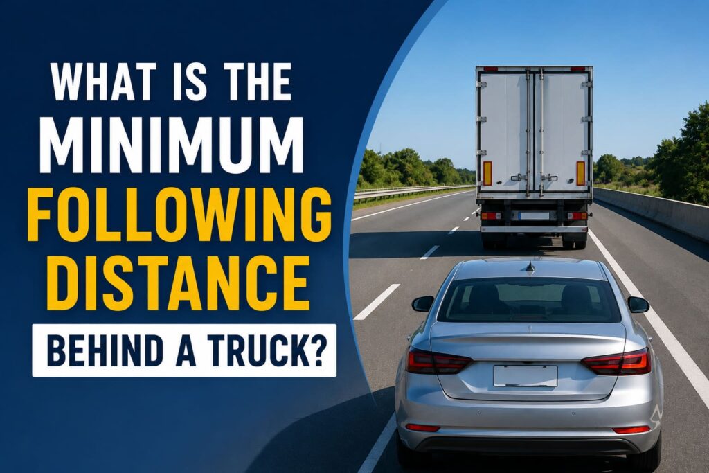 What Is the Minimum Following Distance Behind a Truck?