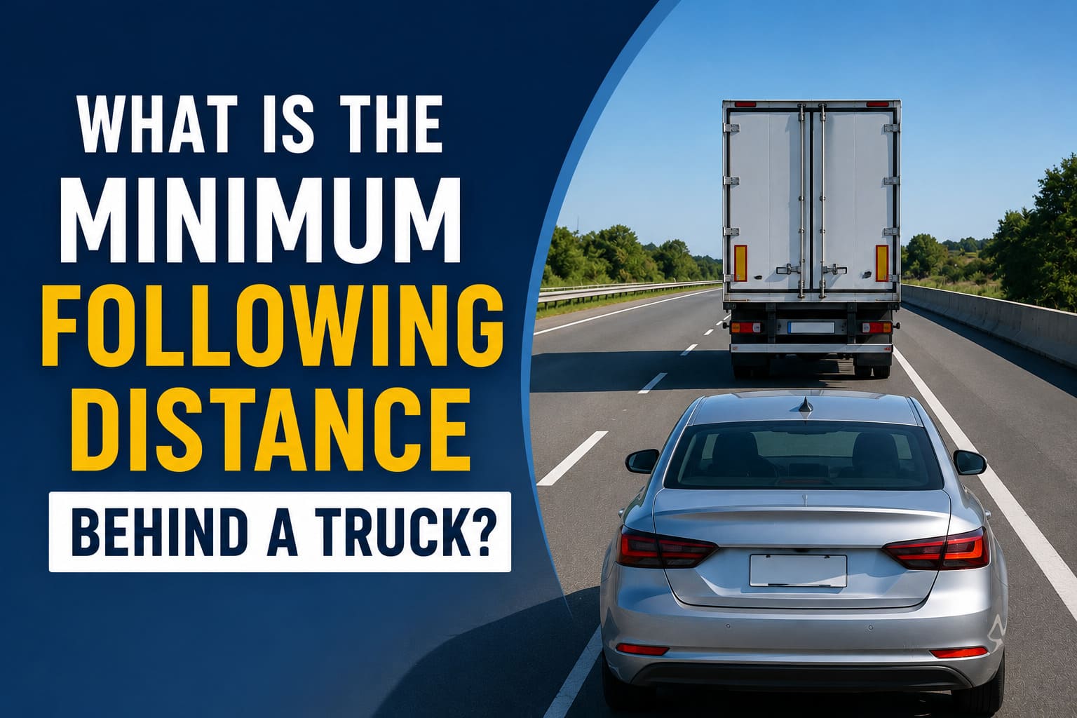 What Is the Minimum Following Distance Behind a Truck?